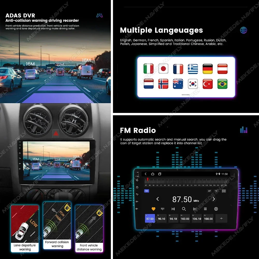 Android 14 все в одном для VW Multivan T5 2003-2015 4-ядерный автомобильный радиоприемник с авто
