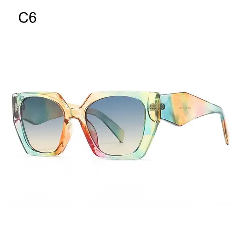 Винтажные трендовые женские солнцезащитные очки UV400 с асимметричной оправой, квадратные солнцезащитные очки