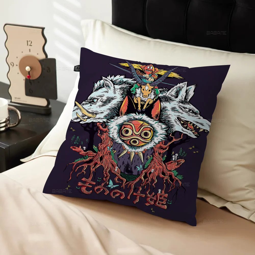 Japanese Classic Anime Princess Mononoke Pillow Cover For Bedroom Room And Living Sofa Decorative Cushion