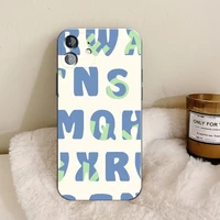 europe and america style letters phone case for iphone 11 12 pro max 13 mini x xs xr 7 8 plus se 2020 6s 6 soft silicone fundas