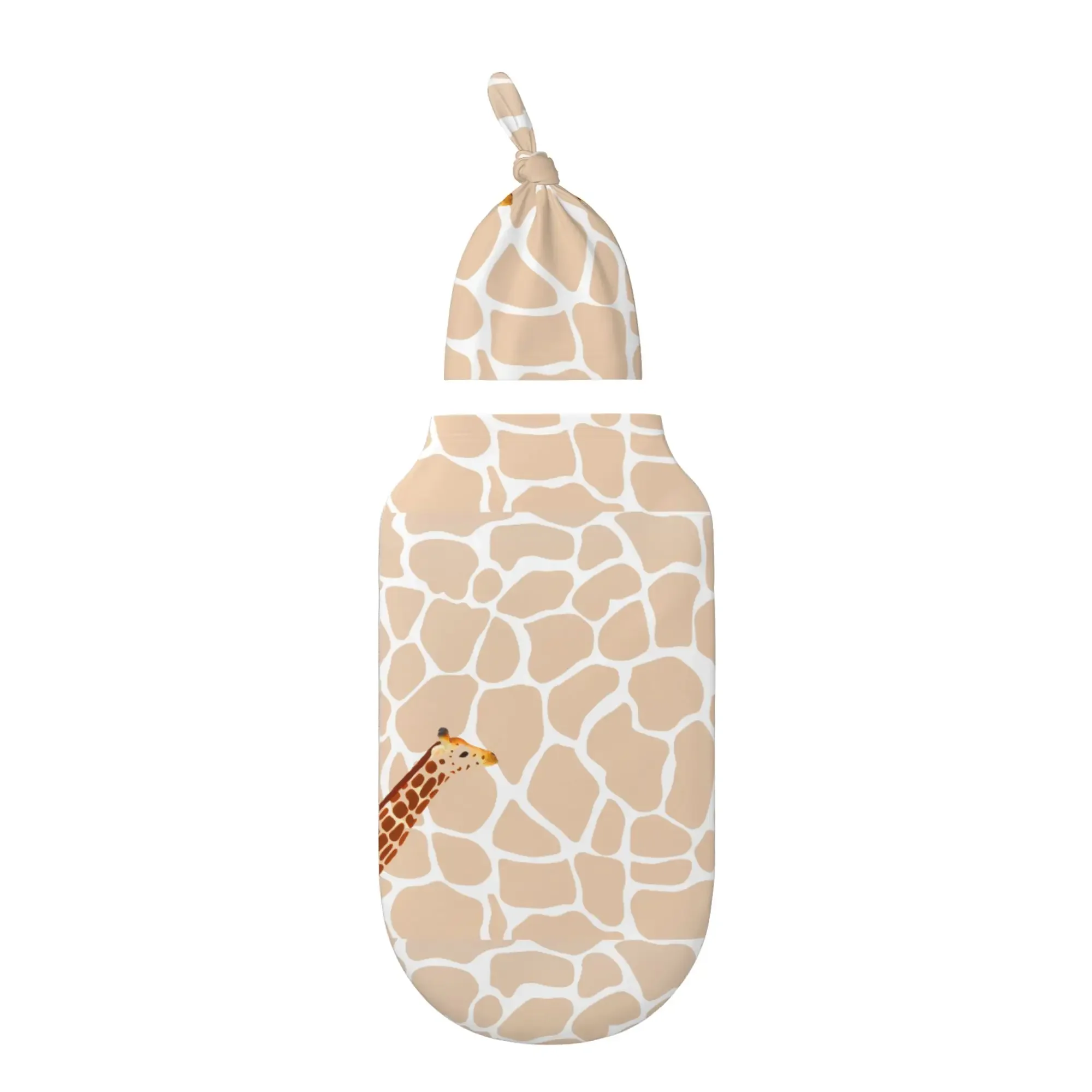 

Giraffe Baby Swaddle Blanket with Hat Set Baby Girl Boy Easy Adjustable Infant Sleep Sack Wrap Babies