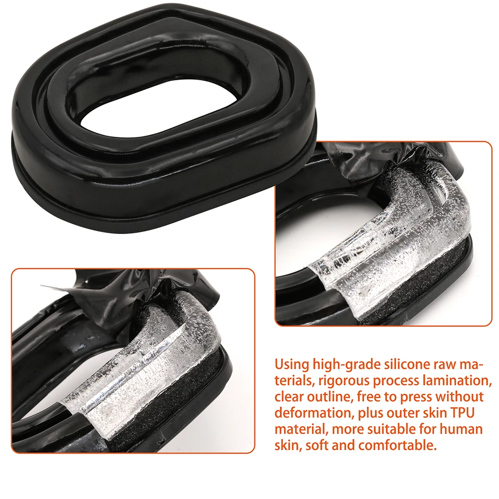 Electronic Earmuffs Airsoft Shooting Headphone Adapter Gel Ear Pads for Earmor OPSMEN M31 M32 Tactical Headsets