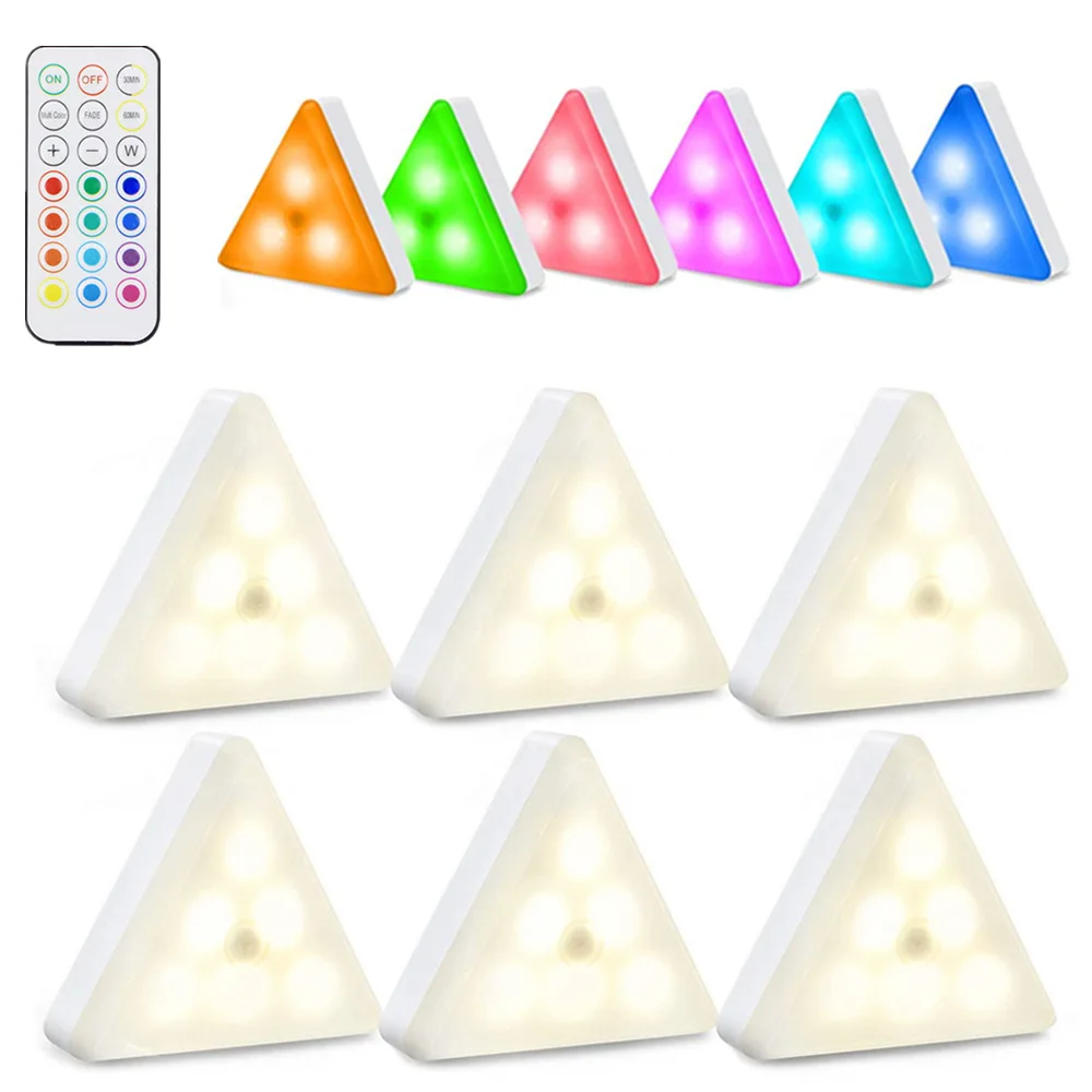 

Smart Lights Wireless Dimmable Touch Sensor LED Night Light Kitchen Cabinets Wardrobe Toilet Lighting With Remote Control Lamps