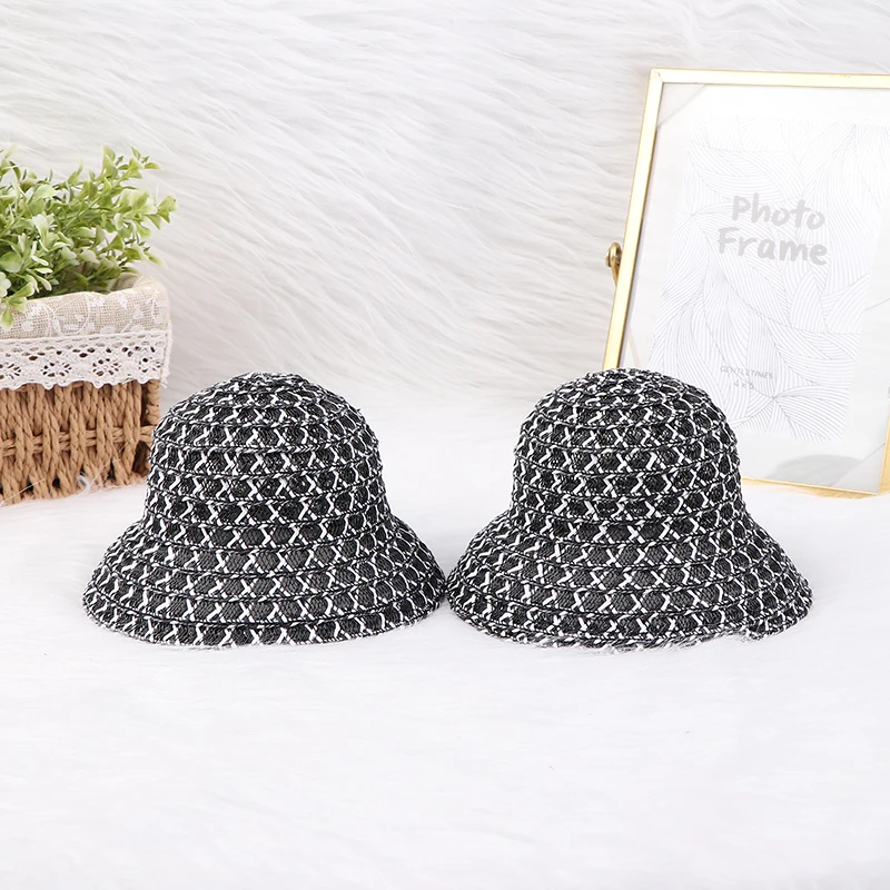 

Dollhouse Fashion Cute Hat Bell Shape Beach Hat Dolls Dressup Hats For Blyth Doll Decor Accessories