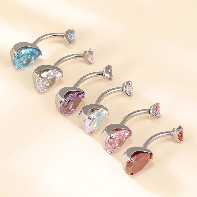 Серьги-пупки из титана G23 с фианитами изгибаемые ювелирные украшения для