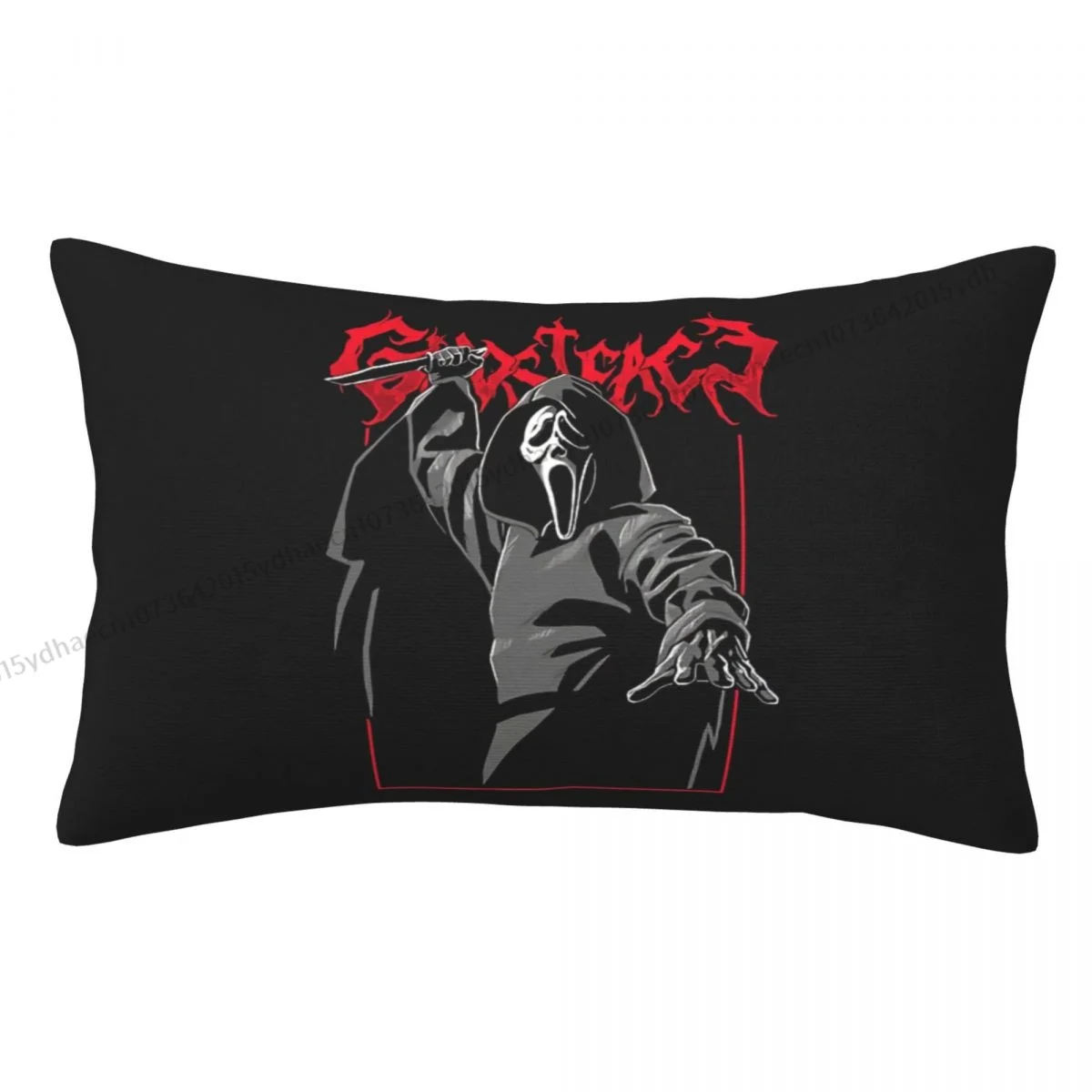

Ghostface Metal Printed Pillow Case Scream Movie Backpack Cushions Covers Washable Sofa Decor Pillowcase