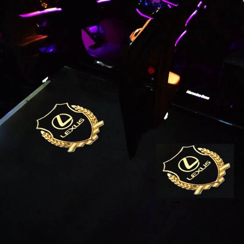 

2X для LEXUS ES RX GX LS LX IS GS RC UX Series IS F IS250 IS300 IS350 2 шт. светодиодные двери автомобиля Добро пожаловать лазерный проектор логотип ночник