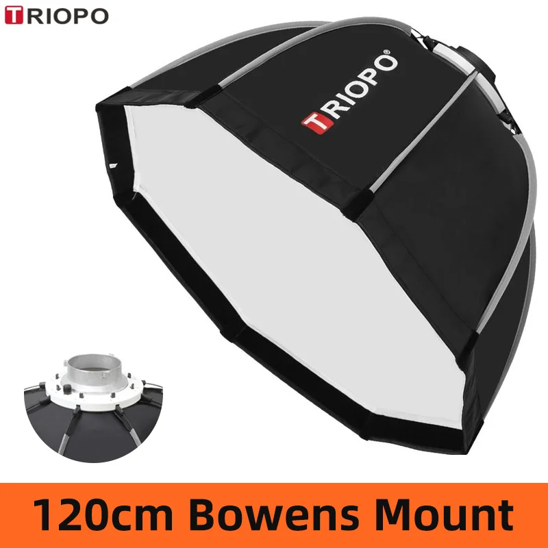 

TRIOPO 120cm Octagon Softbox Diffuser Reflector w/Bowens Mount Light Box for photography Studio Strobe Flash Light accessories