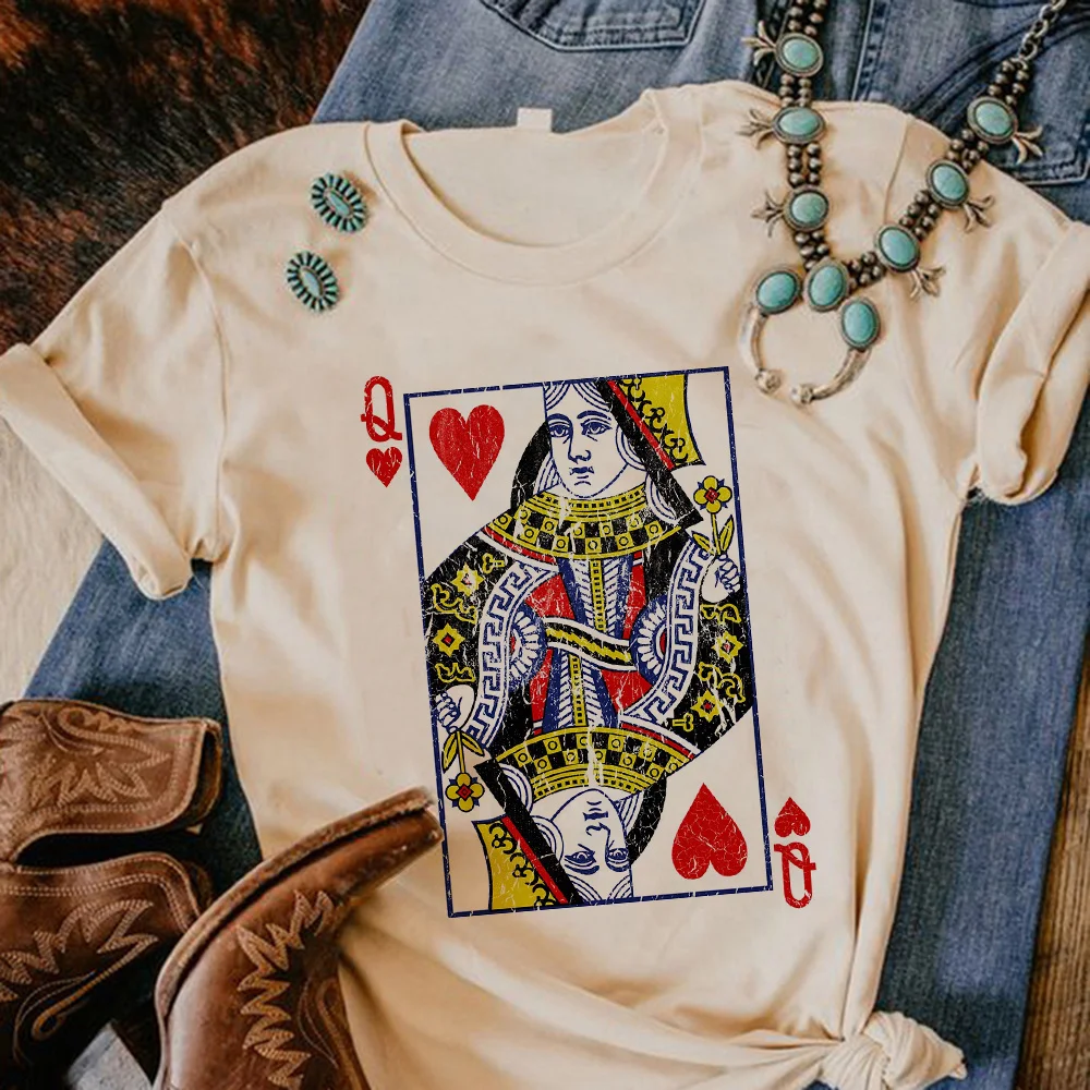 

Playing Card tshirt women summer top female 2000s clothing