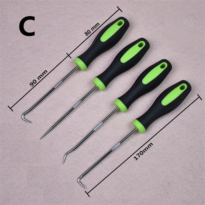 4Pcs/set Car Auto Vehicle Oil Seal Screwdrivers Set Car O-Ring Seal Gasket Puller Remover Pick Hooks Tools Car Remover Tools Kit images - 6