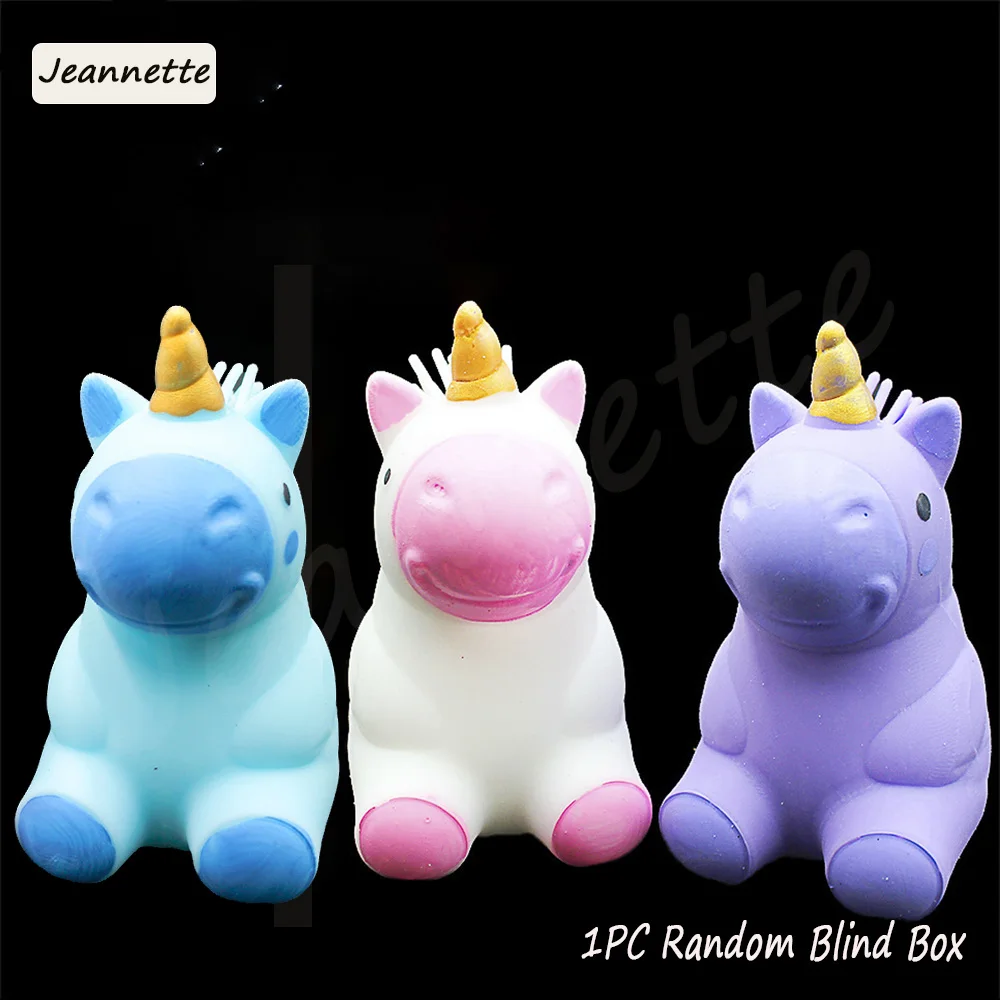 

1PC Random Blind Box Unicorn Glowing stress relief toy Antistress Relief Toy Kawaii Squeeze Fidget Toys Squishy Toys Funny Gift