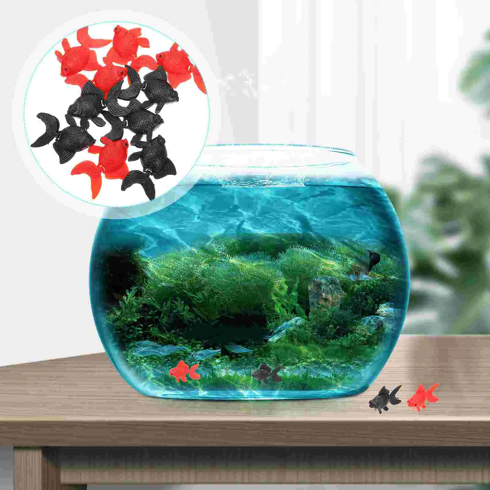 

10Pcs Decorative Novelty Funny Adorable Decors Goldfish Figures Crafts Models