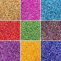 2mm glass rice beads ab magic color transparent diy beaded small rice beads diy beaded tassel beaded embroidery accessories
