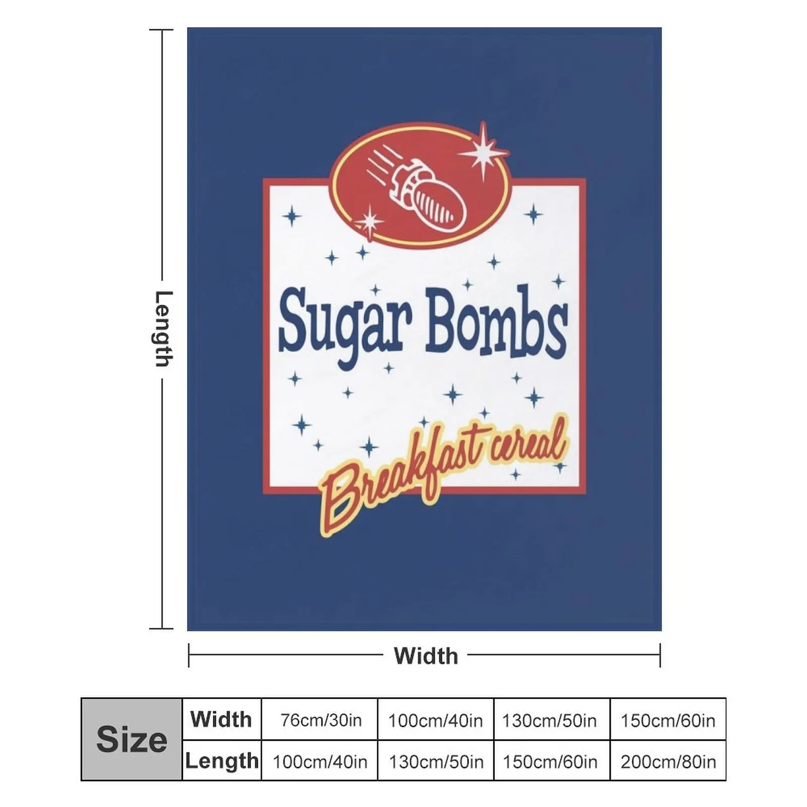 Декоративное одеяло с логотипом Sugar Bombs (полное) Декоративные диваны Забавный