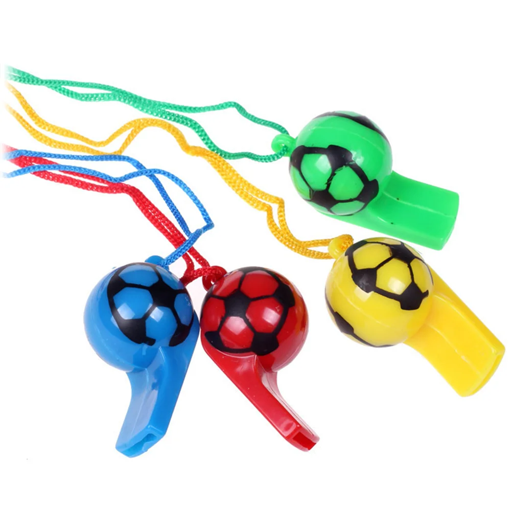 

20 Football Colorful Cheerleading Sports Referee Whistle Kids for School Activity Party