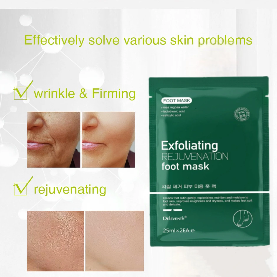 

Отшелушивающая очистка маска для ног 25 г/для защиты от сухой трещины, смягчения кококонов для удаления омертвевшей кожи, маска для ног, опто...