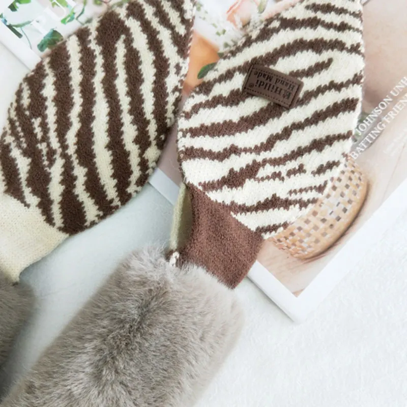 

Новинка 2021, зимний толстый теплый шейный воротник из искусственного кроличьего меха, шарф, шейный платок, женские дизайнерские вязаные шарф...