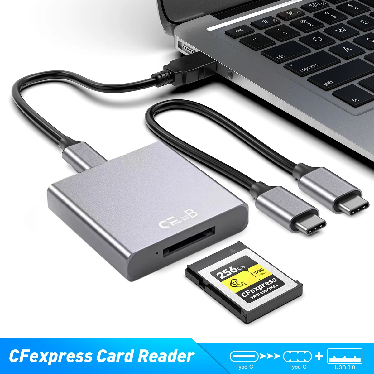 

Jimier CF Express CFE Type-A CFE Type-B удлинитель карт с USB 3,0 и USB C кабелем для передачи данных
