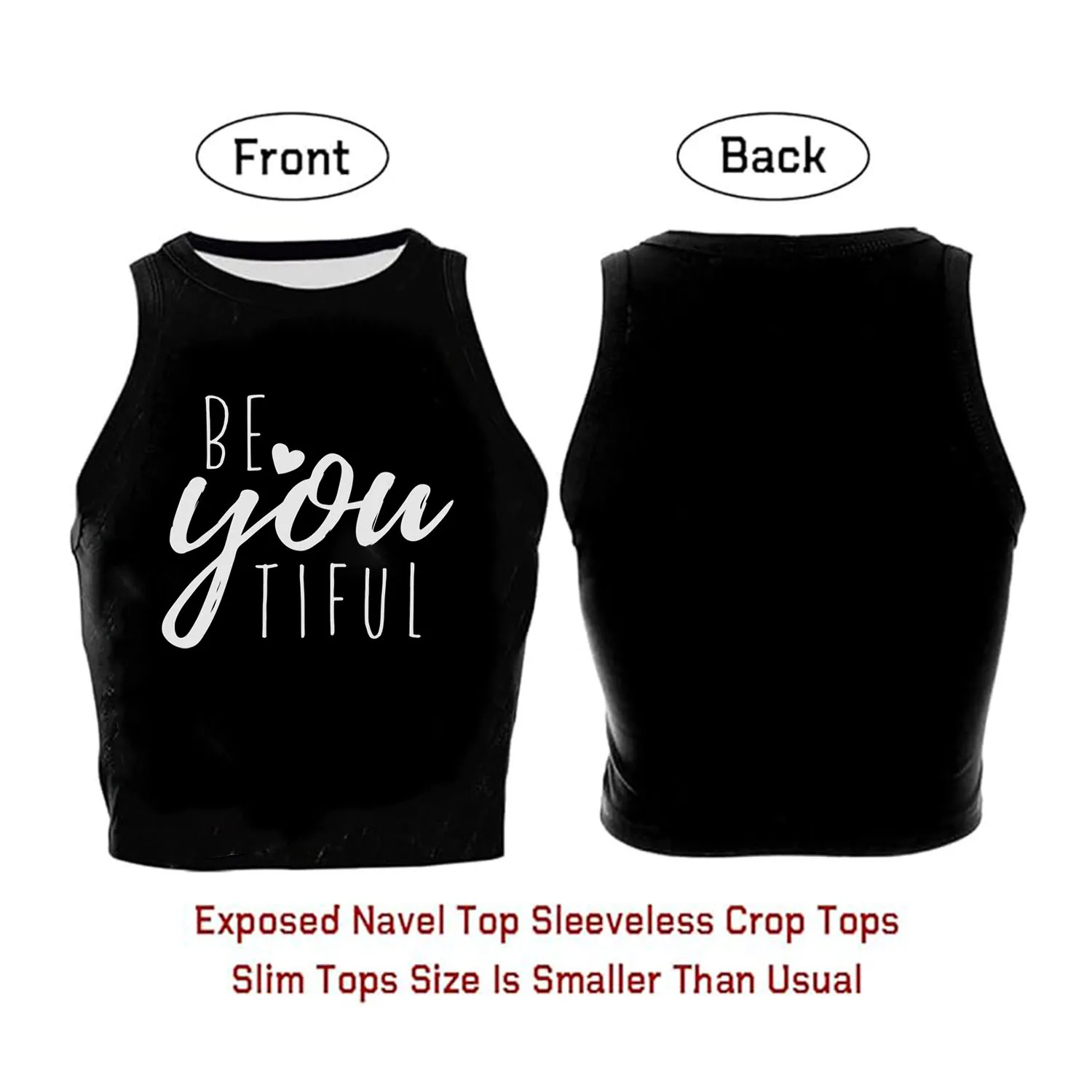 Be You Tiful Хип-Хоп Графика Женские Укороченные Топы Harajuku Kawaii Одежда 2000s Y2k Детская