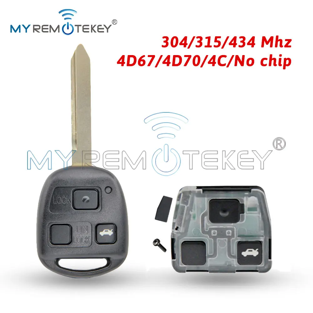 

REMTEKEY DENSO Автомобильный дистанционный брелок управления 736670 -A TOY47 304/315/434 МГц 3-кнопочный номер 89071-05010 для Toyota Avensis 2004-2009 гг.