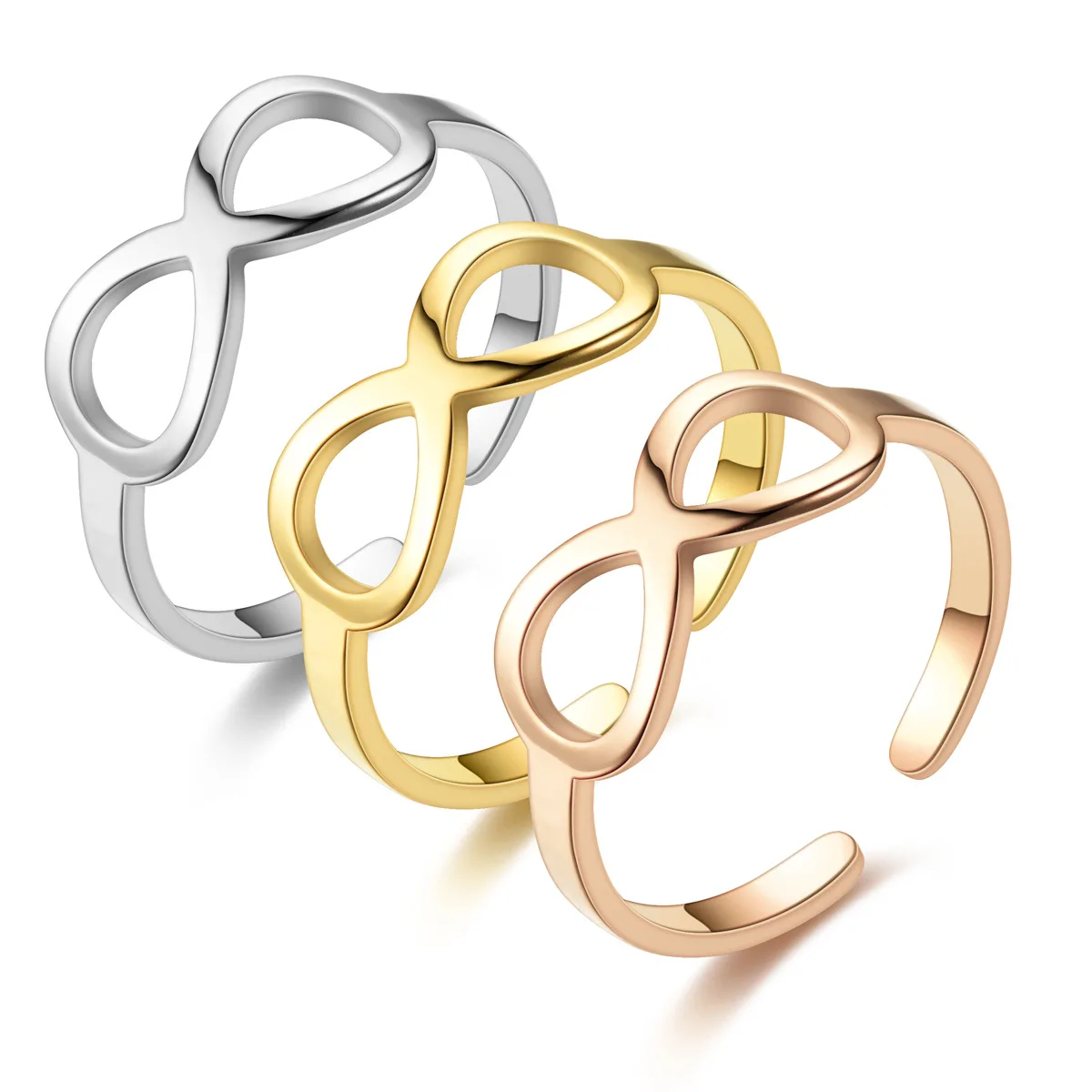 

Wholesale Infinity Bow Titanium Steel Ring for Women