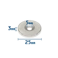 2510152030pcs 25x3 5 mm round powerful magnetic magnets 253 hole 5mm permanent neodymium magnet disc 25x3 5mm 253 5 n35