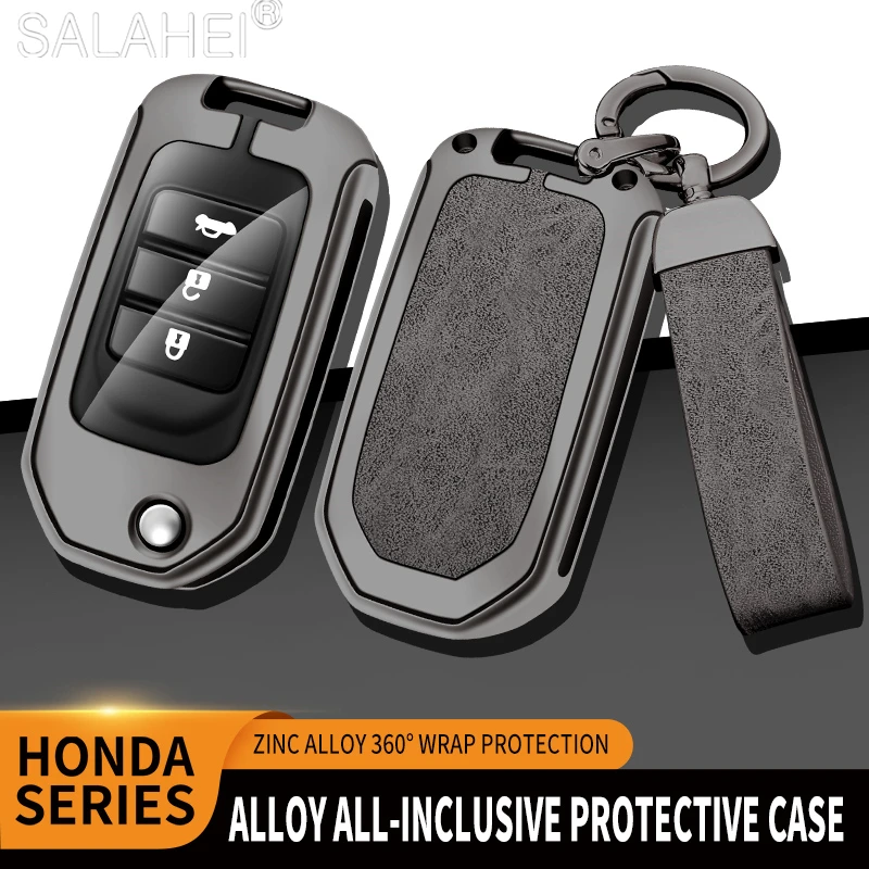 

Чехол-книжка для ключей из сплава и кожи для Honda Civic HRV CRV XRV