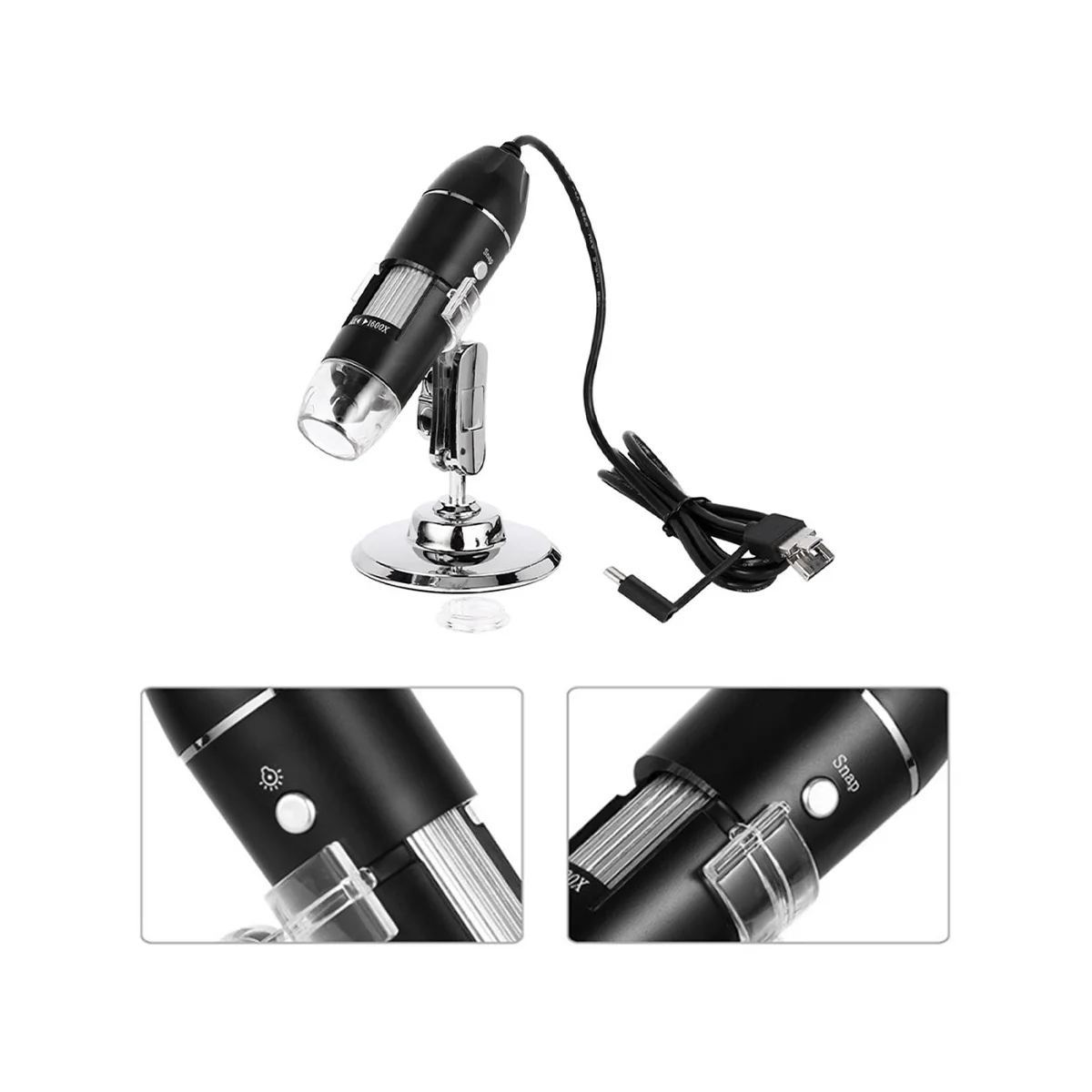 Цифровой микроскоп камера 1600 крат 3 в 1 USB портативный Elec для пайки увеличительное