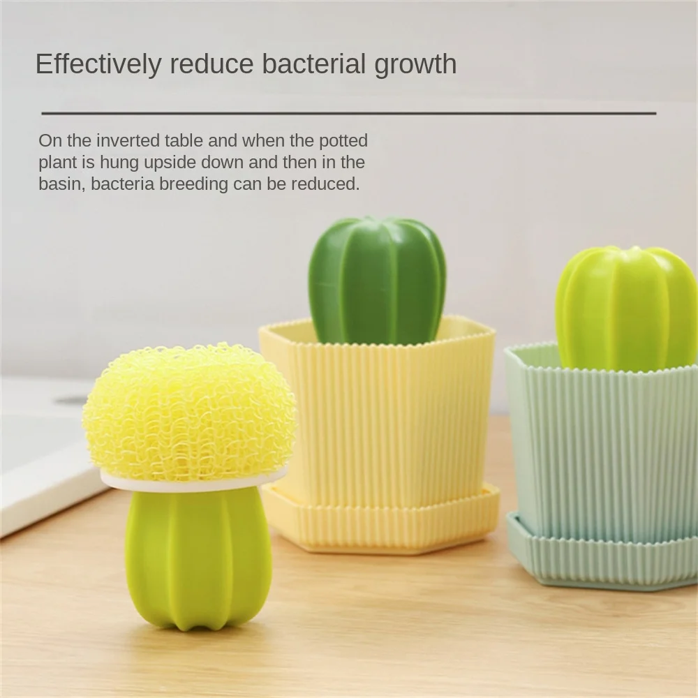 

Plastic Kitchen Cutlery Cleaner Pans Brush Dishwashing Brush Handheld Cleaning Wire Ball Household Cleaning Tools Portable