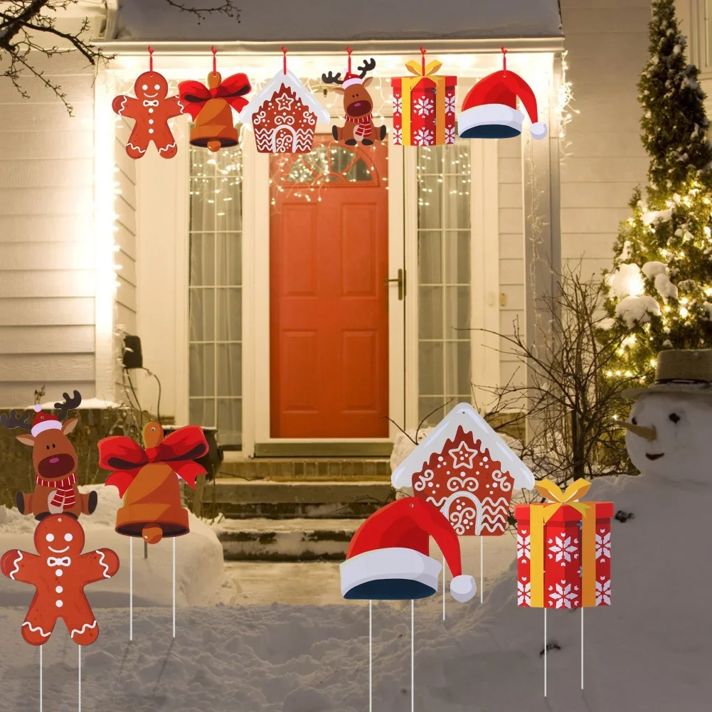 6 шт. рождественские уличные дворники Candyland тематические фотообои Декор для дома