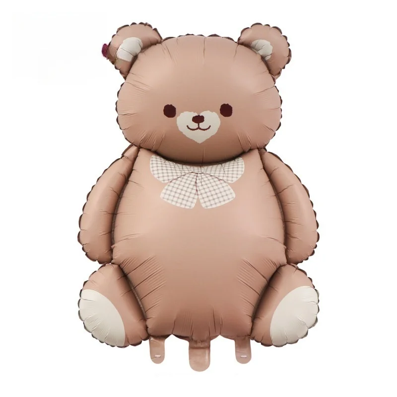 Надувной шар в виде кремового карамельного медведя для вечеринки честь первого