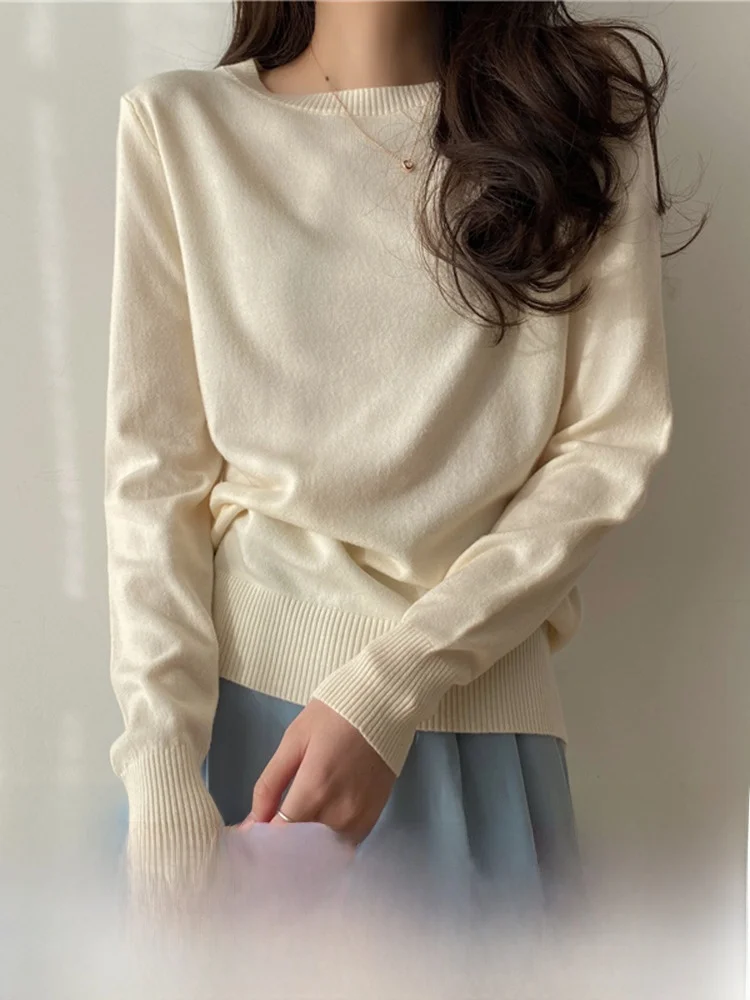Qiaojia · Classic Just Need Early Autumn Long sleeve Knit Top Solid Inner wear Bottoming Shirt