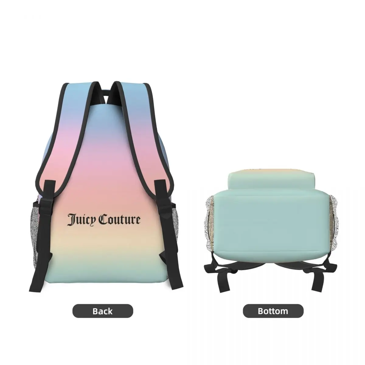 Juicy Couture Новый модный узор Школьная сумка с принтом Легкий рюкзак 17 дюймов