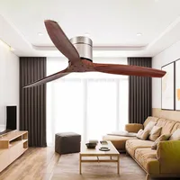 Large Modern Low Floor Solid Wood Ceiling Fan With Remote Control Roof Lighting Fan Ceiling Fans For Home Ventilador De Techo