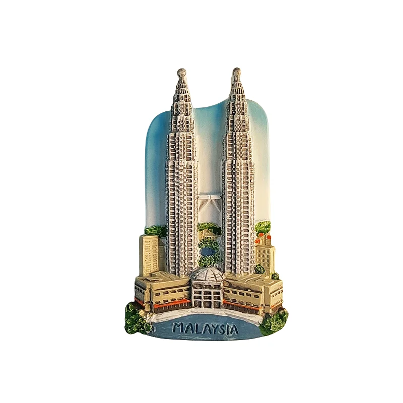 Магниты для холодильника Малайзия Куала-Лумпур двойная башня 3D