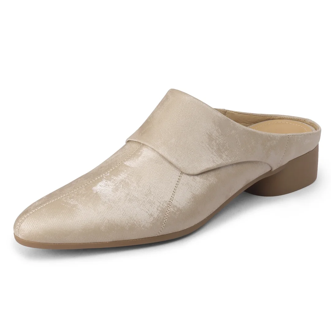 Женские мюли без застежки, мягкие удобные сандалии из натуральной кожи ...