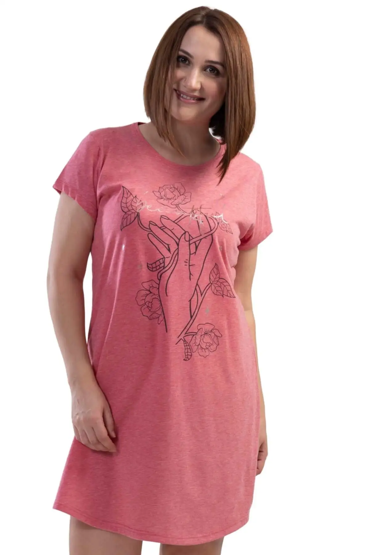 

Women Nightgown Plus Size Short Sleeve New Night Dress Female Sleepwear Nightwear Nightwear Nightwear