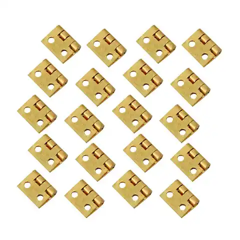 20 шт. миниатюрные золотистые маленькие металлические петли для 1/12 домов, Сборная Мебель, фитинги для шкафов, домашняя фурнитура
