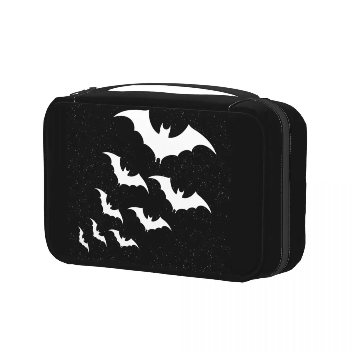 

Косметичка «летучая мышь в ночное время» на заказ, дорожный органайзер для туалетных принадлежностей в готическом стиле для Хэллоуина, жен...