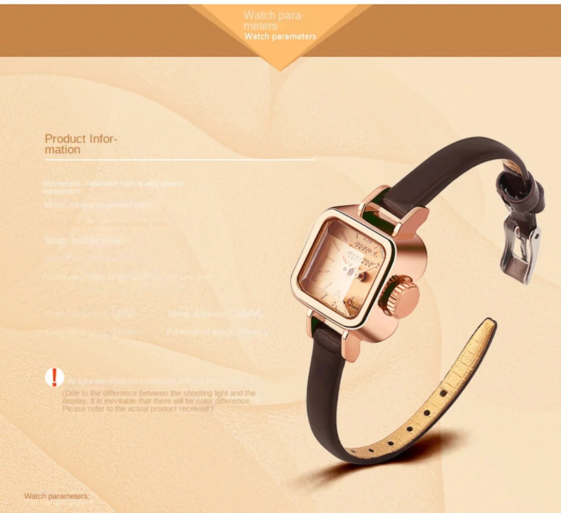 Fashion Personality Cut Mirror White Collar Belt Women's Quartz Watch