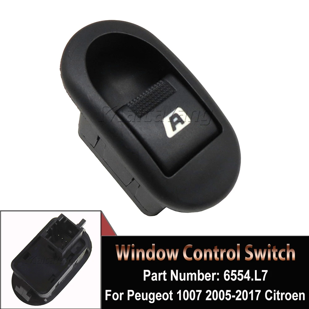 

6554.L7 для Citroen C2, C3, Peugeot 1007, 2002, 2003, 2004, 2005, 2006, 2017, новый автомобильный электрический выключатель стекла, 6554, L7, 6554L7, аксессуары