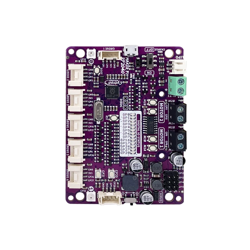 Фото Maker Pi RP2040 DIY платформа для управления движением робота, совместимые с Raspberry Pi электронные модули и комплекты, совместимые с Pico. №4