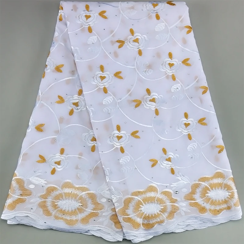 

Swiss Voile Lace In Switzerland 2023 African Soft Cotton Dry Lace Fabric with Stones Dubai Lace for Women Wedding Party Dresses