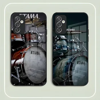 타마 드럼 전자 드럼 전화 케이스 유리, 삼성 S22 S21 울트라 S30 S20 프로 플러스 s7 엣지 S8 S9 S10 플러스 뒷면 커버