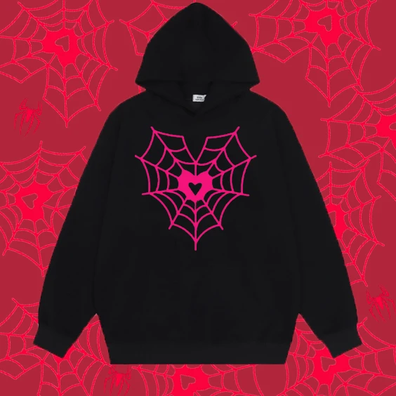 

Hoodie Pullover Spider Y2k Clothing Winter Punk Long sleeve Casual Oversize Top Hooded Women Sweatshirt Kpop Girl 90s Hoodies
