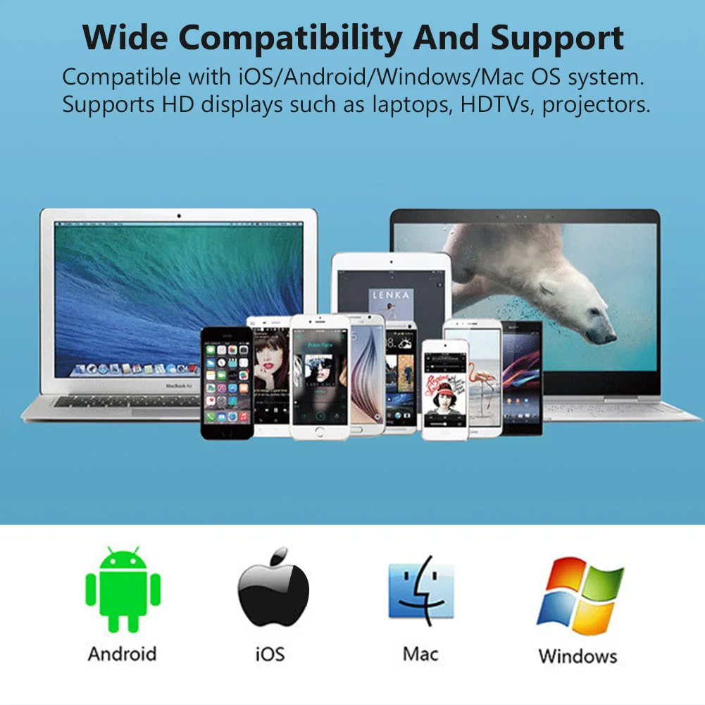 HD WiFi беспроводной модем TV Stick HDMI-совместим с 1080P Miracast DLNA Cast приемник для iOS Android Google