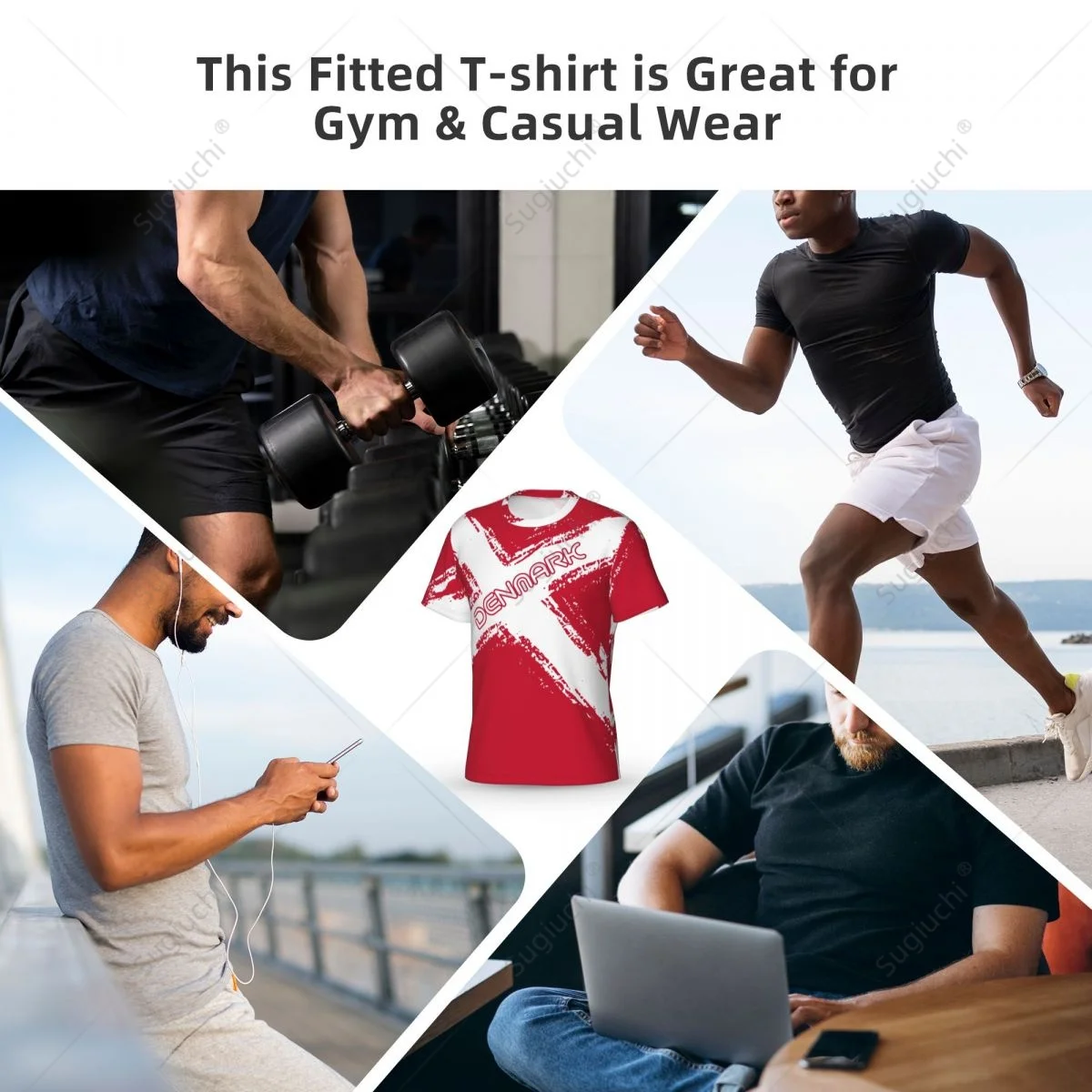 Пользовательское имя Нунбер флаг Дании цвет мужская обтягивающая спортивная