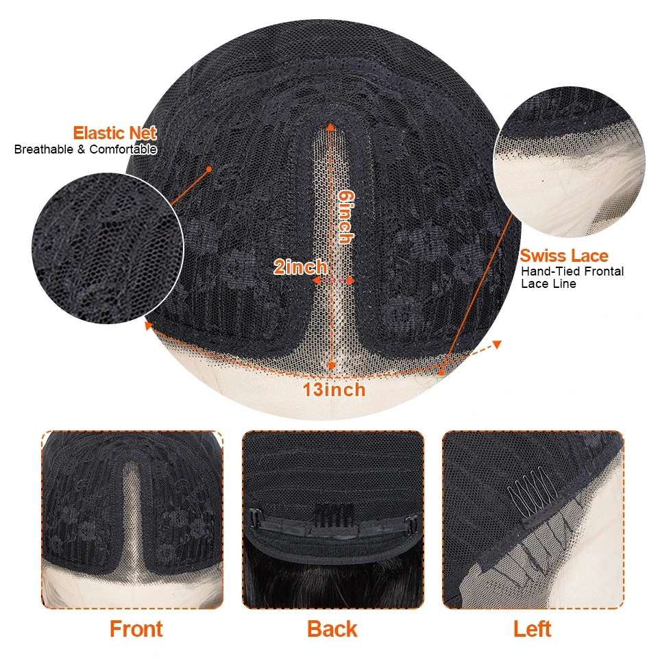 Парик из натуральных человеческих волос 4 х4 дюйма 180D