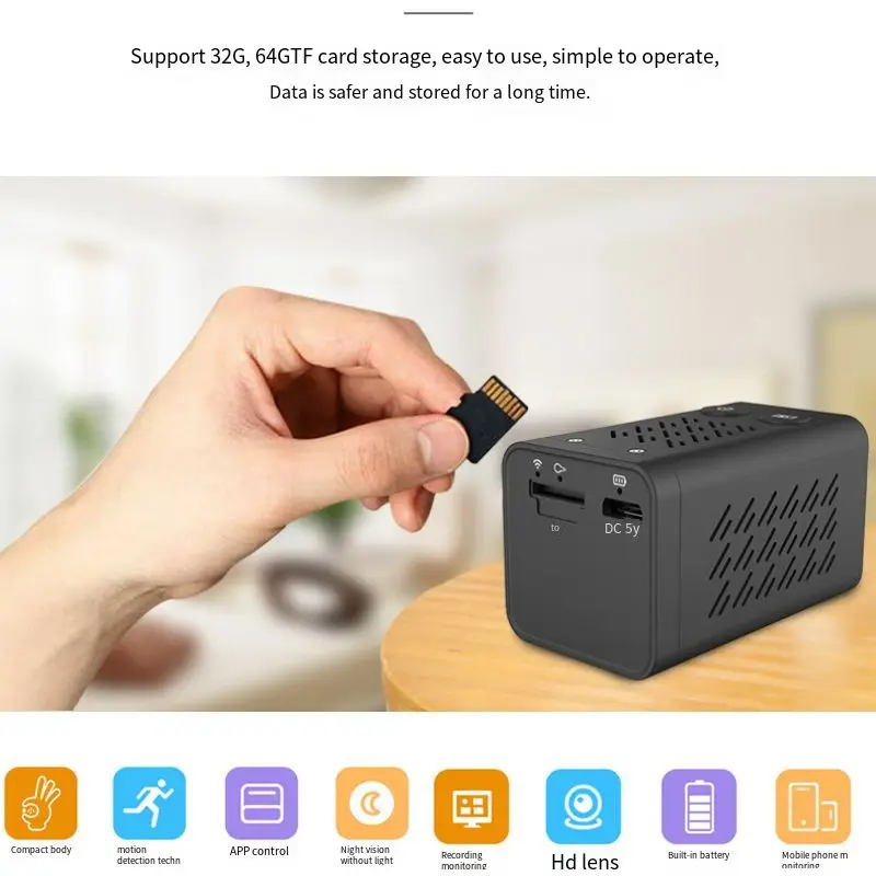 

Беспроводная мини-IP-камера для домашней безопасности Tuya, Wi-Fi, 1080P, Full HD, без светильник Ки, ИК, ночное видение, датчик движения