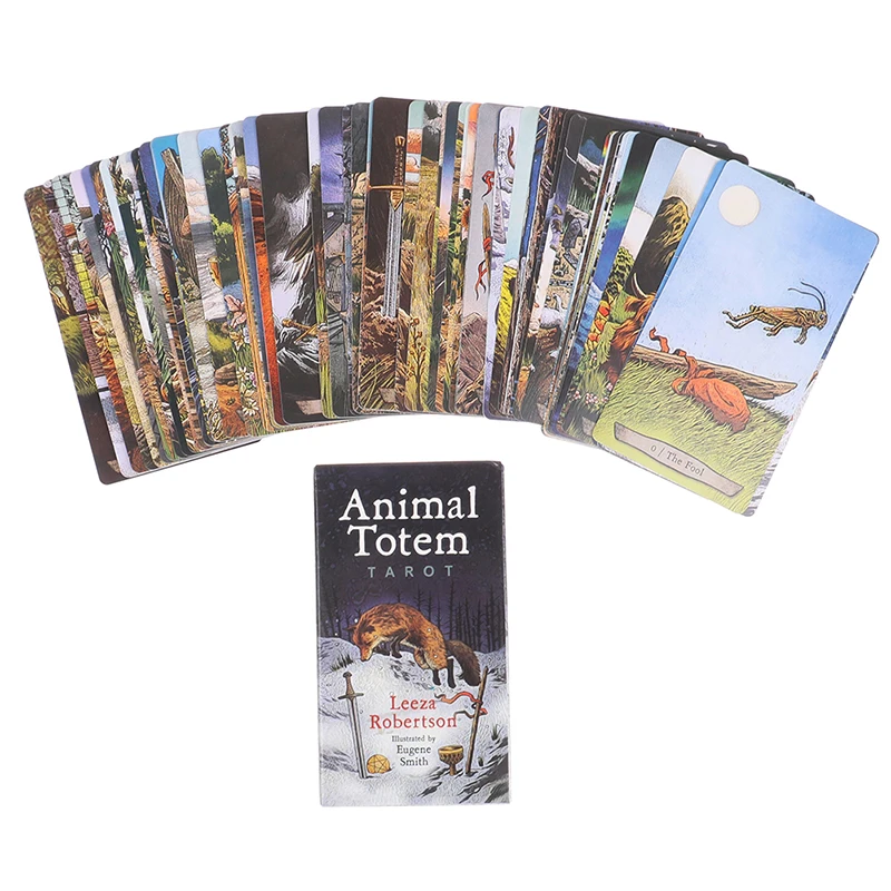 

Full English Tarot Cards Animal Oracle Cards 78 PCS Exquisite Deck And Guide Book Colored Tarot Cards For Home Friends Party